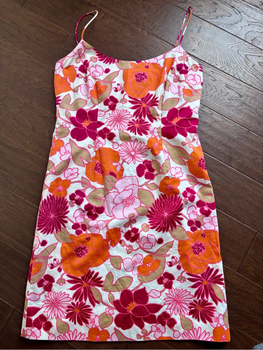 Ann Taylor Floral Sundress in Pink & Orange 10